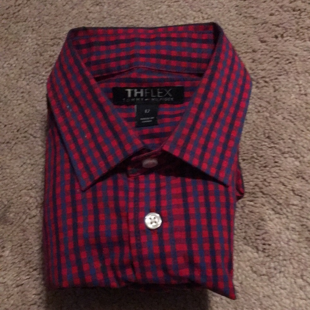 Tommy Hilfiger Plaid Dress shirt size 12 (Boy)